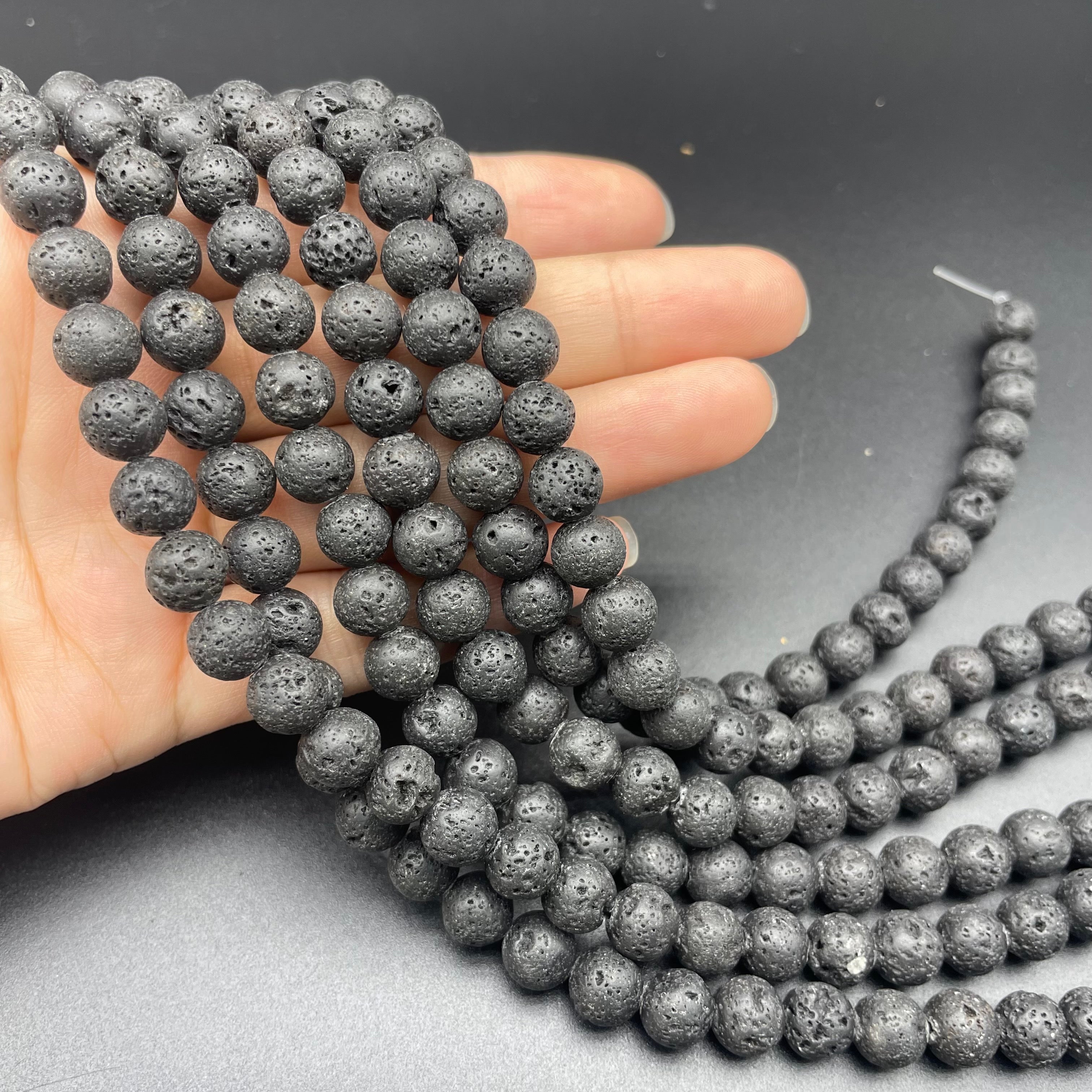 Lava Stone Beads Strands Loose Beads Jewelry DIY Bracelets