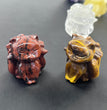 3CM Mini Nine tail Fox Carving Natural Crystal Stone Statue Figurine