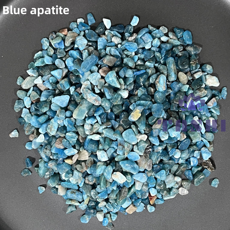 Blue apatite Chips Natural Crystal Confetti Healing Energy