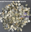 Green Tourmaline Rutilated Quartz Chips Natural Crystal Confetti Healing Energy