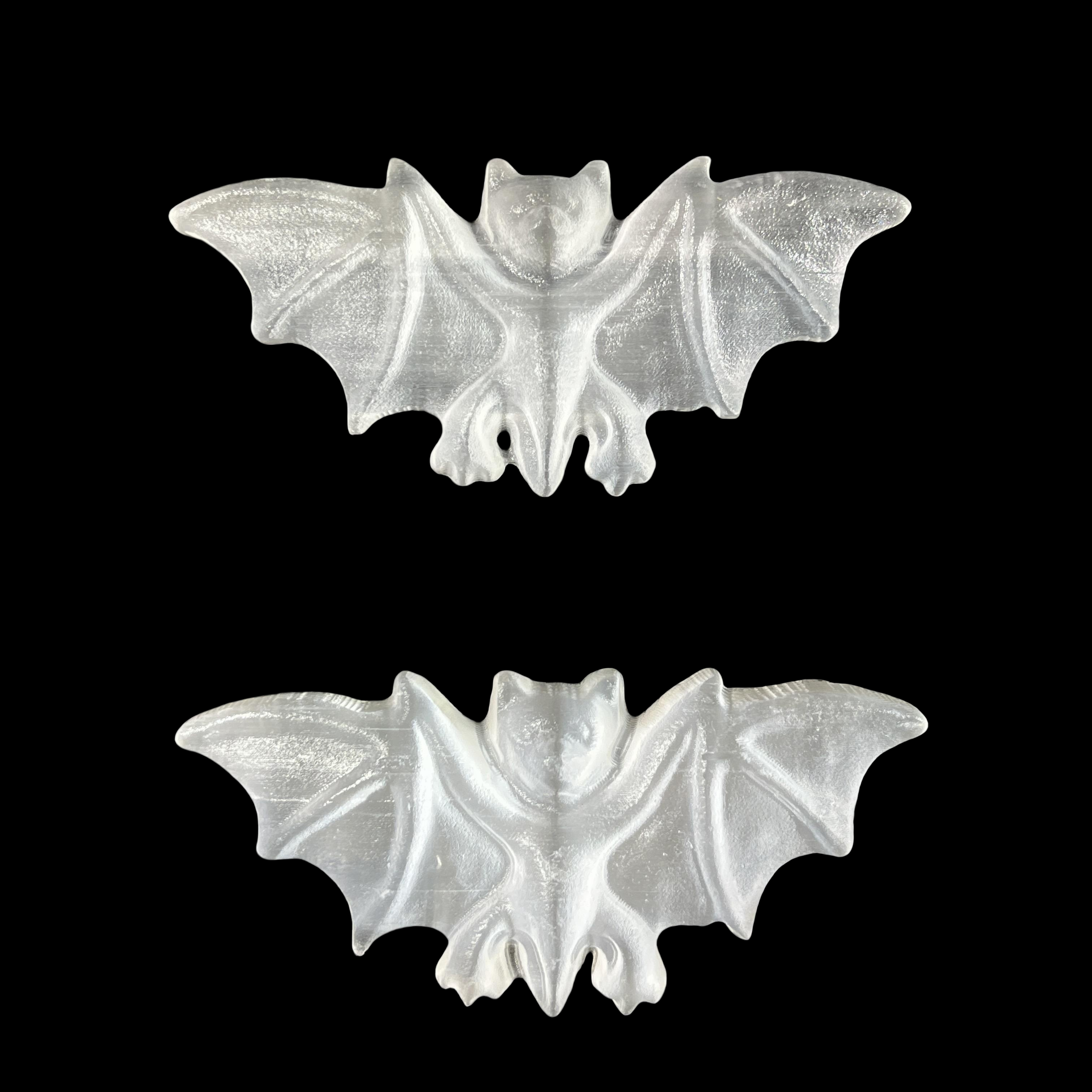 10CM Bat Selenite Carving Natural Crystal Healing Stone Home Decoration