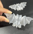 10CM Bat Selenite Carving Natural Crystal Healing Stone Home Decoration