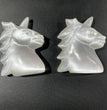 8CM Unicorn Selenite Carving Natural Crystal Healing Stone Home Decoration