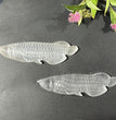 12CM Arowana Selenite Carving Natural Crystal Healing Stone Home Decoration