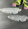 12CM Arowana Selenite Carving Natural Crystal Healing Stone Home Decoration