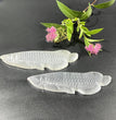 12CM Arowana Selenite Carving Natural Crystal Healing Stone Home Decoration