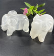 8CM Elephant Selenite Carving Natural Crystal Healing Stone Home Decoration