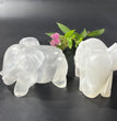 8CM Elephant Selenite Carving Natural Crystal Healing Stone Home Decoration