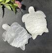 7.5CM Sea Turtle Selenite Carving Natural Crystal Healing Stone Home Decoration