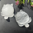 7.5CM Sea Turtle Selenite Carving Natural Crystal Healing Stone Home Decoration