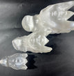 8CM/12CM/15CM Dragon Head Selenite Carving Natural Crystal Healing Stone Home Decoration