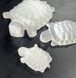 4.5CM/7CM/10CM Turtle Selenite Carving Natural Crystal Healing Stone Home Decoration