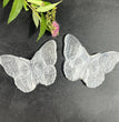 7CM Butterfly Skull Selenite Carving Natural Crystal Healing Stone Home Decoration