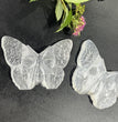 7CM Butterfly Skull Selenite Carving Natural Crystal Healing Stone Home Decoration