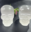 8CM Skull Skeleton Selenite Carving Natural Crystal Healing Stone Home Decoration