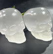 8CM Skull Skeleton Selenite Carving Natural Crystal Healing Stone Home Decoration