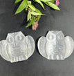 7.5CM Flying Owl Selenite Carving Natural Crystal Healing Stone Home Decoration