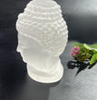 11CM Buddha Head Selenite Carving Natural Crystal Healing Stone Home Decoration