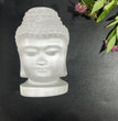 11CM Buddha Head Selenite Carving Natural Crystal Healing Stone Home Decoration