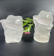 7CM/9CM Fortune Cat Selenite Carving Natural Crystal Healing Stone Home Decoration