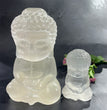 8CM/14CM Baby Buddha Selenite Carving Natural Crystal Healing Stone Home Decoration