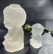 8CM/14CM Baby Buddha Selenite Carving Natural Crystal Healing Stone Home Decoration