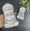 8CM/14CM Baby Buddha Selenite Carving Natural Crystal Healing Stone Home Decoration