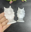 7CM Wolf Selenite Carving Natural Crystal Healing Stone Home Decoration