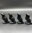 5CM Mini Raven Crow Carving Natural Crystal Stone Statue Figurine