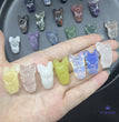 3CM Mini Hanging Bat Carving Natural Crystal Stone Statue Figurine