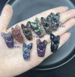 3CM Mini Hanging Bat Carving Natural Crystal Stone Statue Figurine