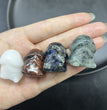 3CM Mini Cute Man's Part Ding Ding Carving Natural Crystal Stone Statue Figurine