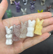 3CM Mini Butterfly Fairy Carving Natural Crystal Stone Statue Figurine