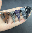 5cm Mini Raven Skull Carving Natural Crystal Stone Statue Figurine