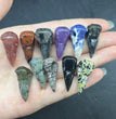 3cm Mini Raven Skull Carving Natural Crystal Stone Statue Figurine