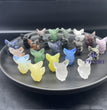 3 CM Mini  Eevee Carving Pokemon Natural Crystal Stone Statue Figurine