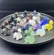 3 CM Mini Lapras Carving Pokemon Natural Crystal Stone Statue Figurine