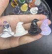 3CM Mini Sorting Hat Harry Potter Natural Crystal Stone Statue Figurine