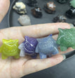 3 CM Mini Gengar Carving Pokemon Natural Crystal Stone Statue Figurine