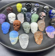 3CM Mini Skull Carving Natural Crystal Stone Statue Figurine