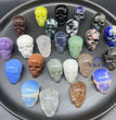 3CM Mini Skull Carving Natural Crystal Stone Statue Figurine