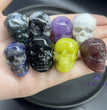 3CM Mini Skull Carving Natural Crystal Stone Statue Figurine