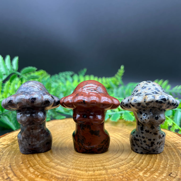 5CM Mushroom Lady Natural Crystal Carving