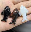 4CM Mini Shark Carving Animal Natural Crystal Stone Statue Figurine