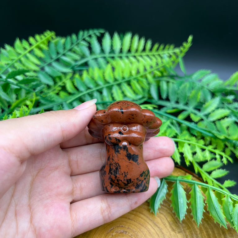 5CM Mushroom Lady Natural Crystal Carving