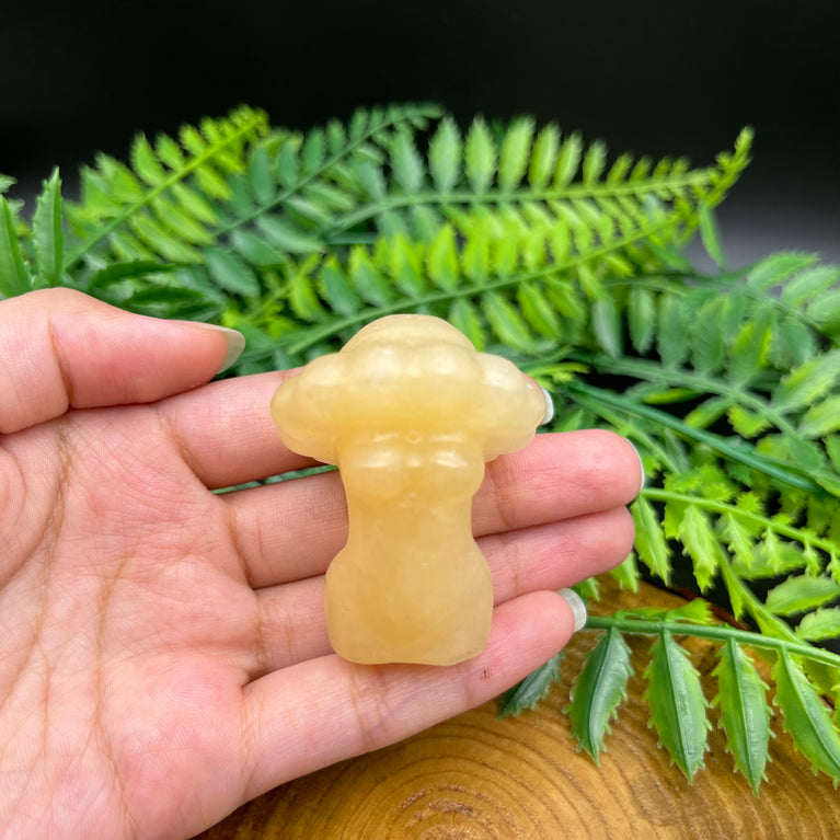 5CM Mushroom Lady Natural Crystal Carving