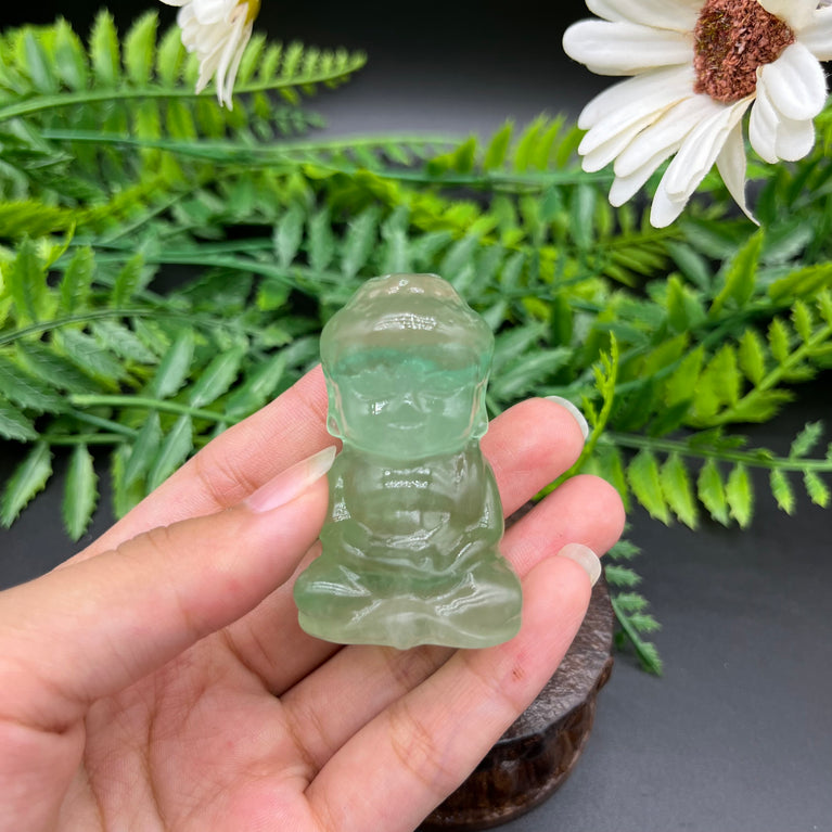 5CM Baby Buddha Natural Crystal Carving