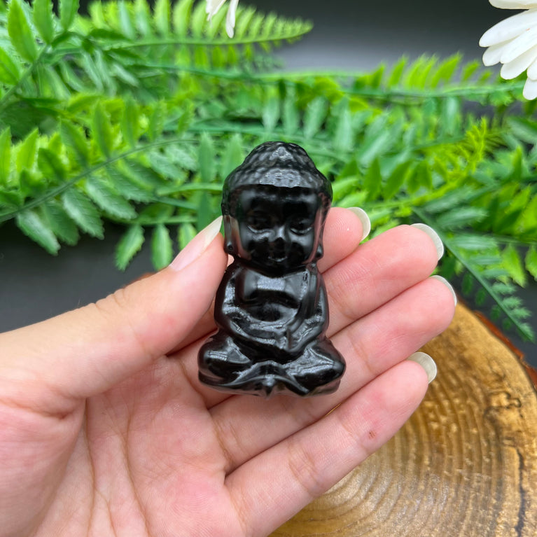 5CM Baby Buddha Natural Crystal Carving