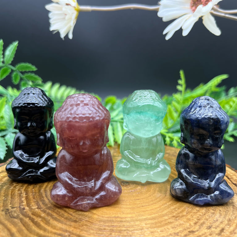 5CM Baby Buddha Natural Crystal Carving