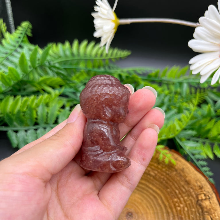 5CM Baby Buddha Natural Crystal Carving